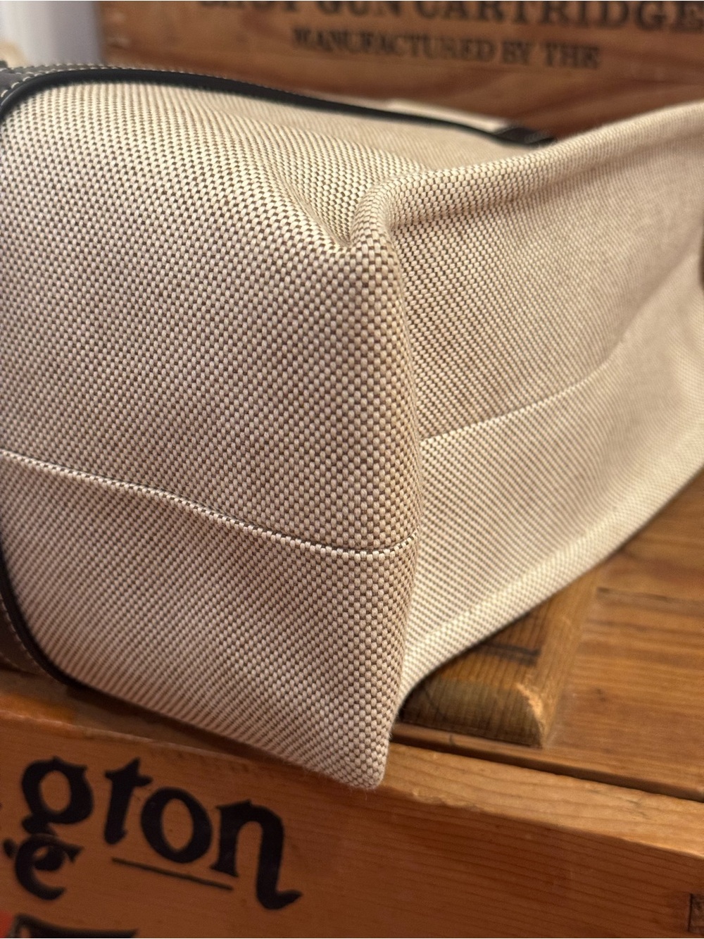 CHLOE Large Woody Tote, Navy - Picture 8 of 16